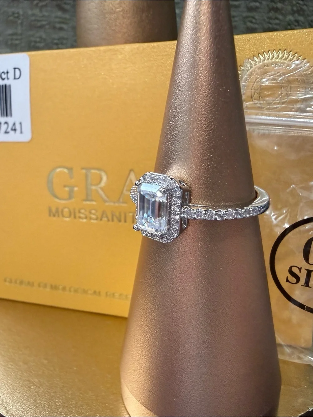 White Halo Engagement Ring - White